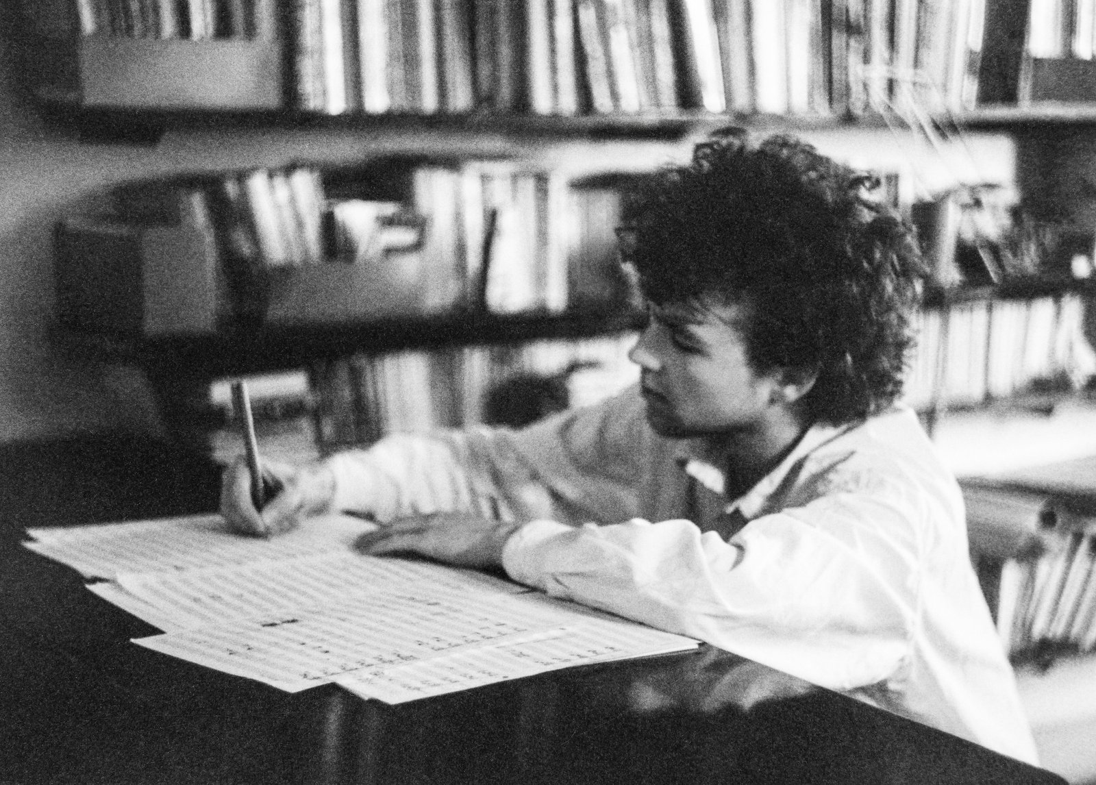 Sebastian Korman: Composing music and writing poems in Florence, Italy, in 1986. Photo by Marja Korhonen.